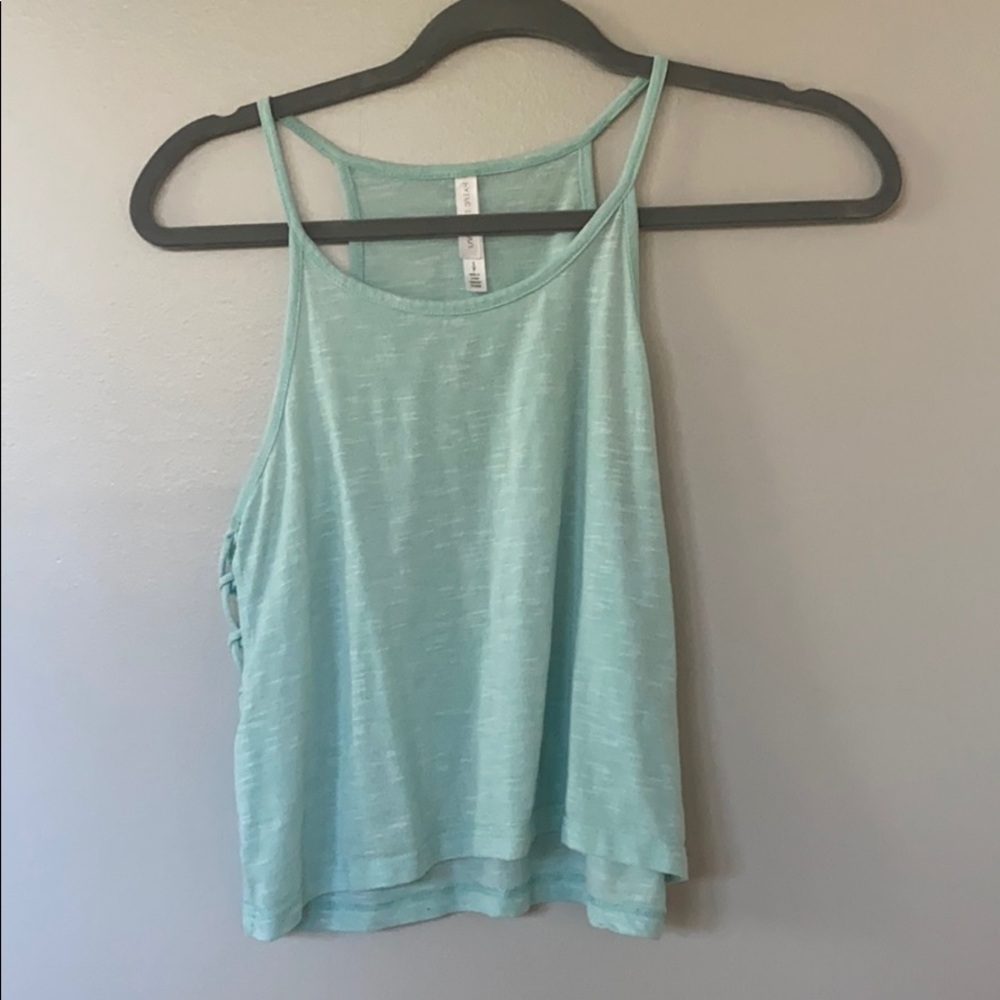 Caribbean Blue Halter Tank Top